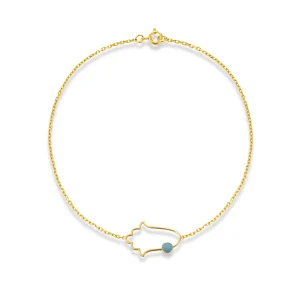 OPEN HAMSA GOLD BRACELET