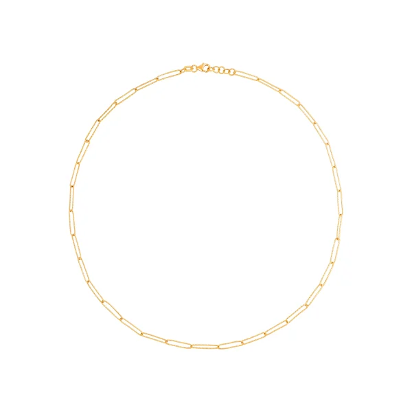 MAT GOLD PAPERCLIP CHAIN - Nora 24 Jewelry