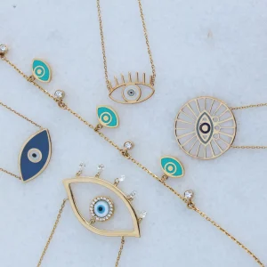 Alternative view of PASTEL EVIL EYE NECKLACE