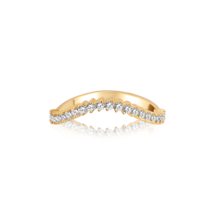 Diamond Pinky Wave Ring