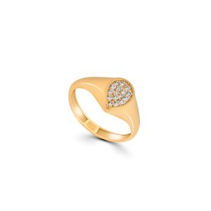 Diamond Teardrop Pinky Ring