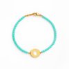 Aqua Harmony Hamsa Bracelet