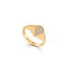 Diamond Teardrop Pinky Ring