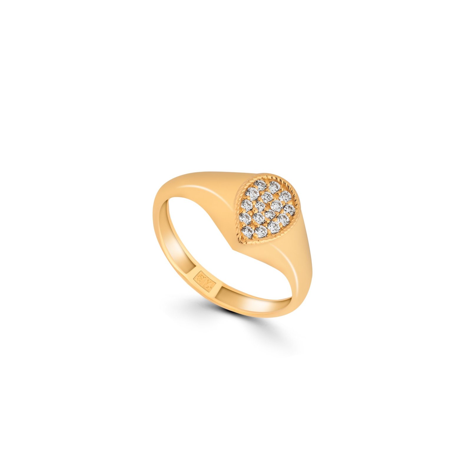 Diamond Teardrop Pinky Ring