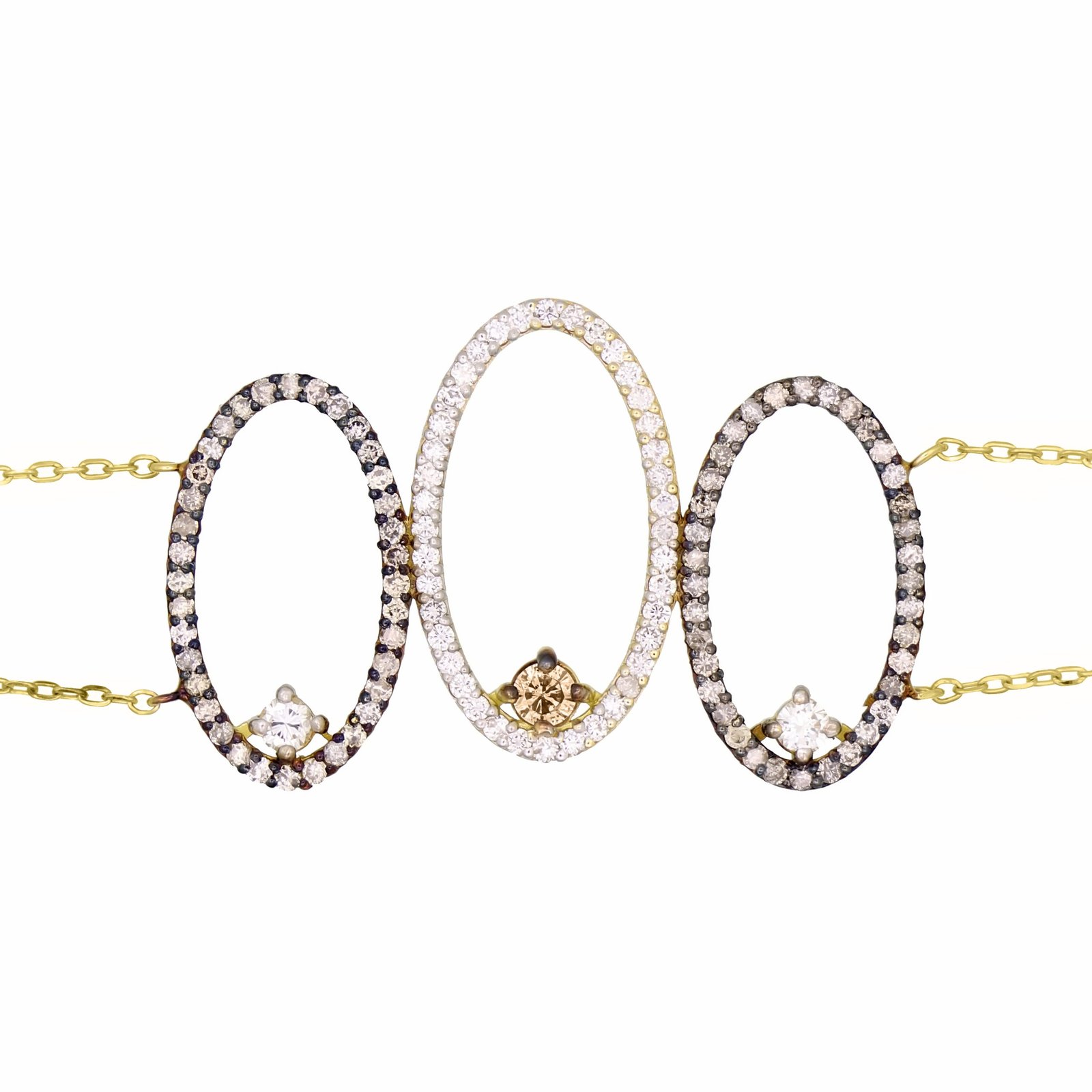 Brown & White Diamond Choker - Image 2