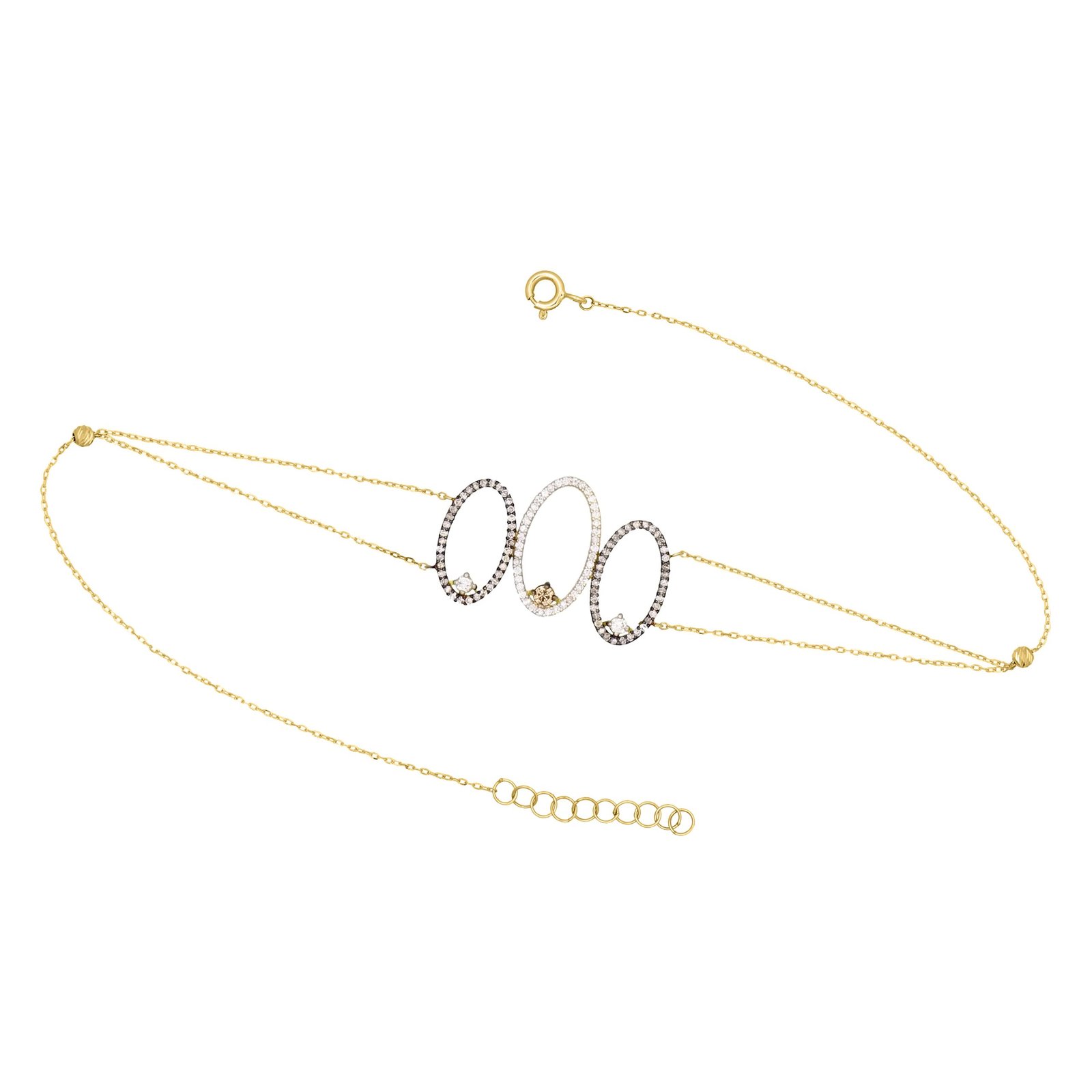 Brown & White Diamond Choker
