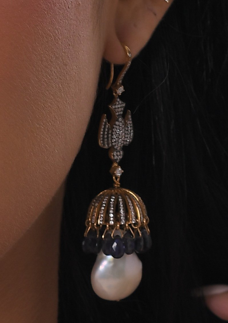 CHANDELIER VINTAGE DIAMOND EARRINGS - Image 3
