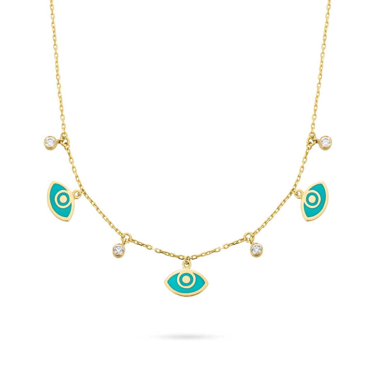 Evil Eye Blue Choker Necklace