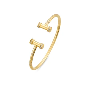 OPEN DIAMOND LINE BANGLE