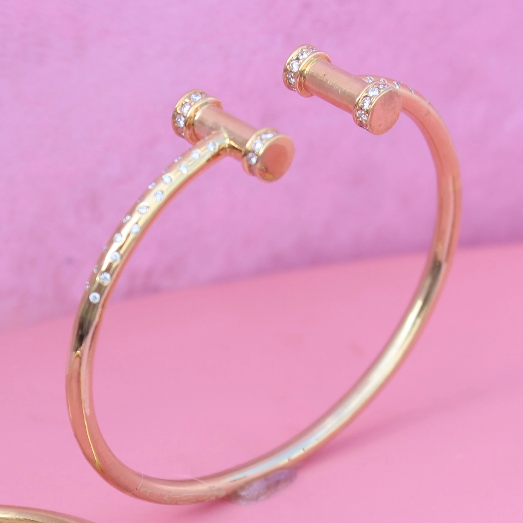 OPEN DIAMOND LINE BANGLE - Image 2