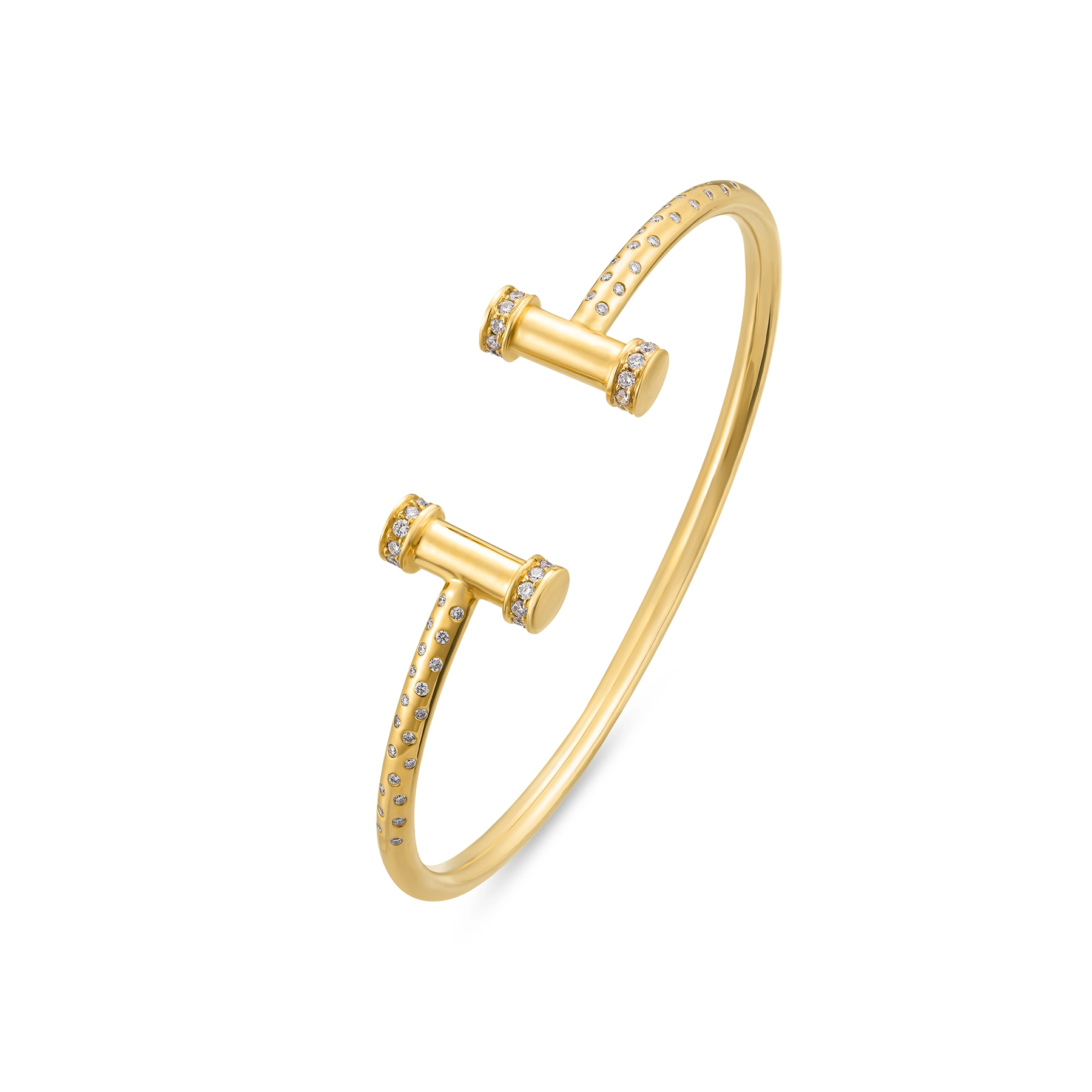 OPEN DIAMOND LINE BANGLE