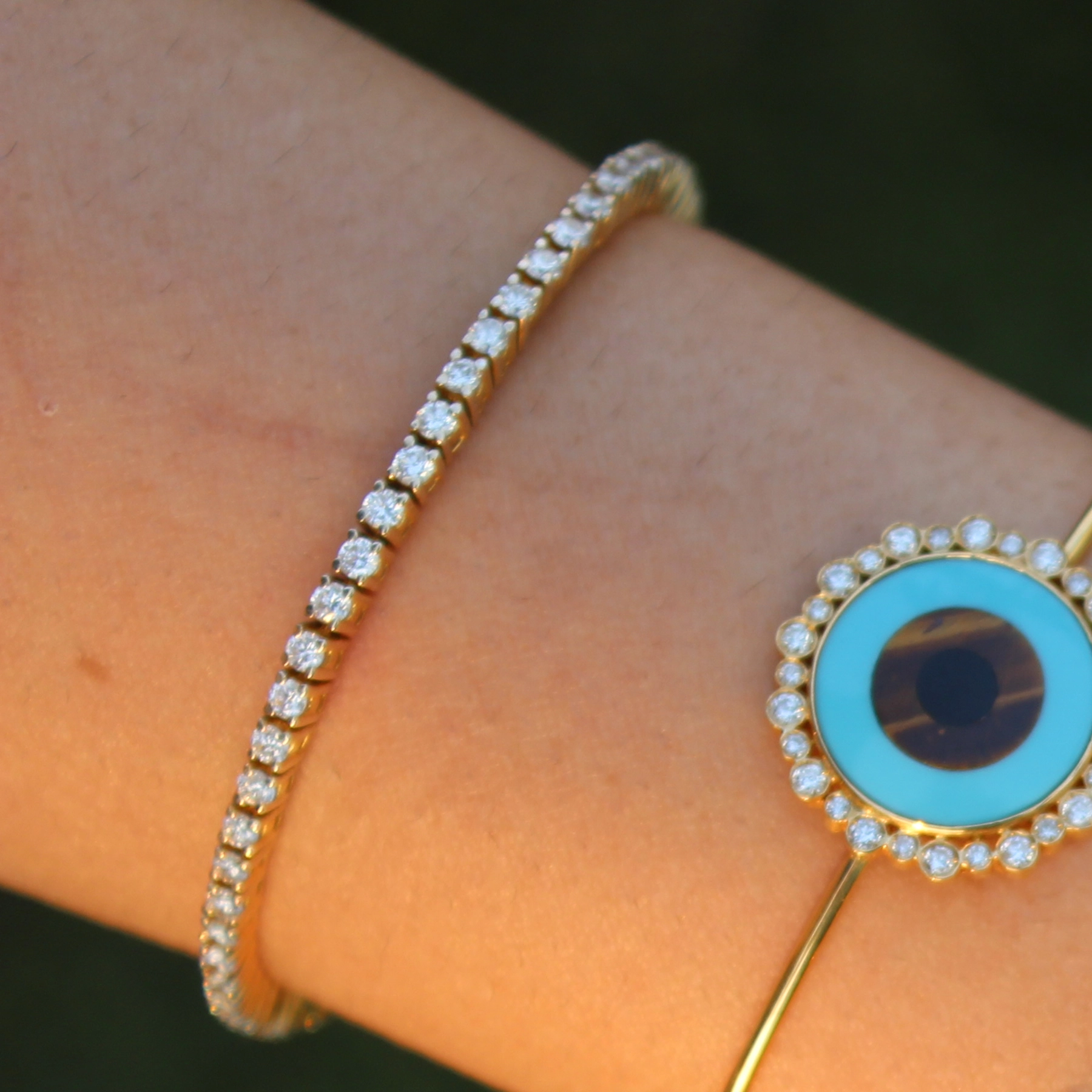 DIAMOND TENNIS OPEN BANGLE - Image 2
