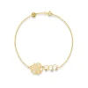 GOLD ROSE CHARM BRACELET
