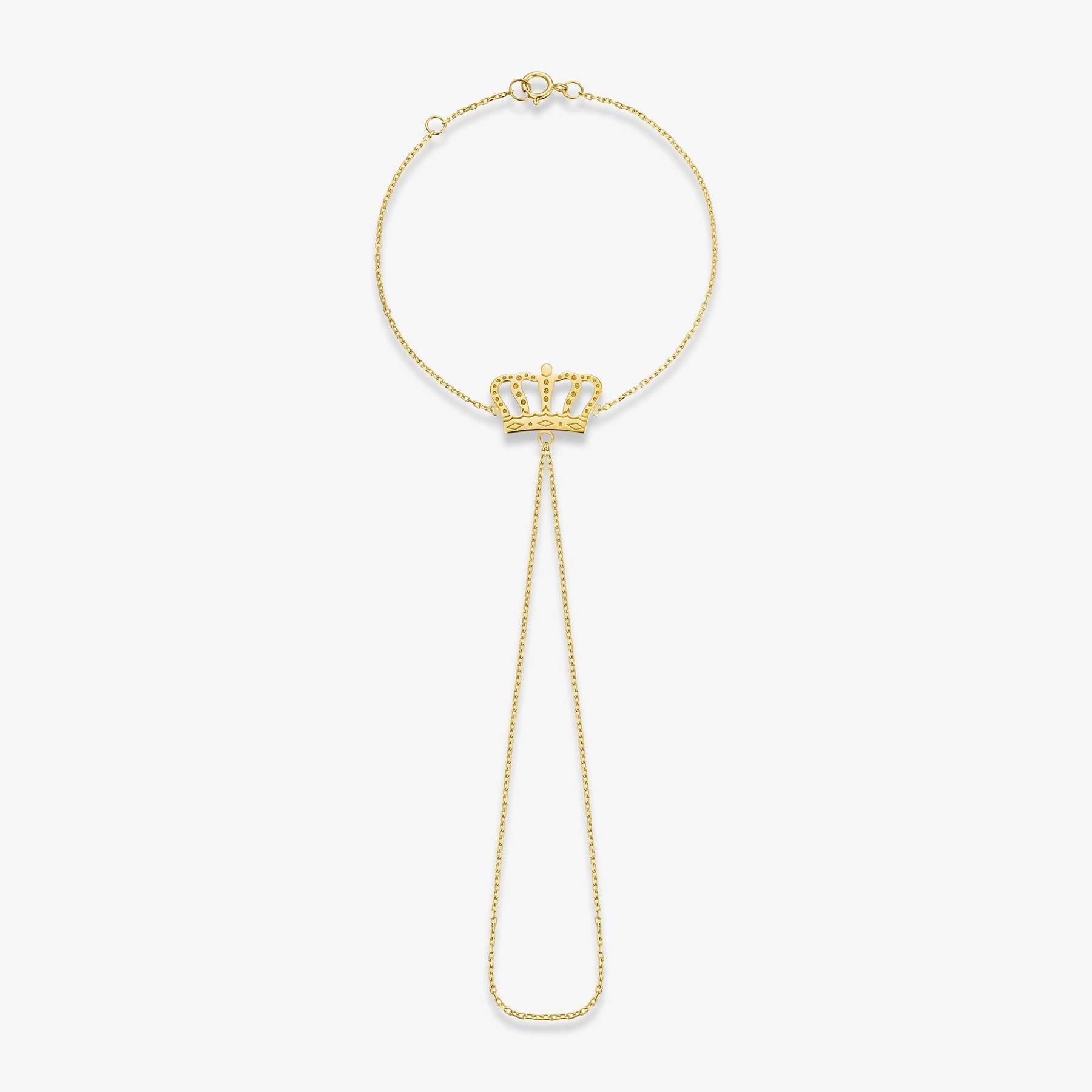 GOLD CROWN HAND CHAIN - Image 2