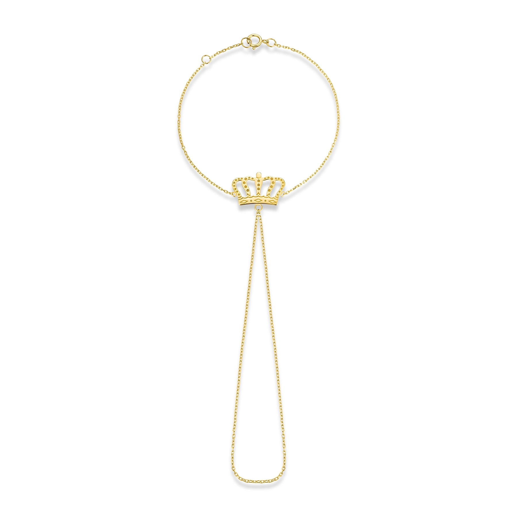 GOLD CROWN HAND CHAIN