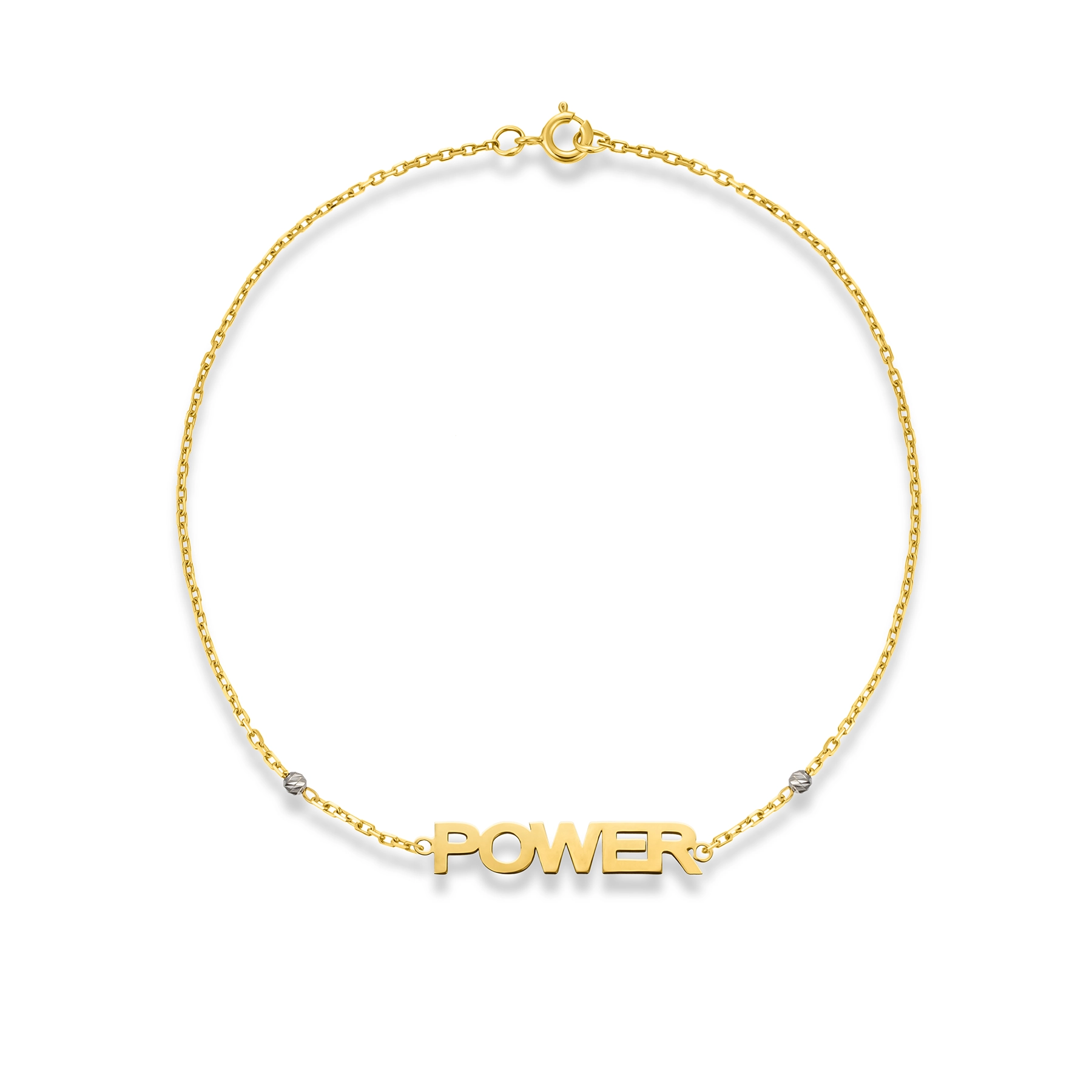 "POWER" WORD CHARM ANKLET