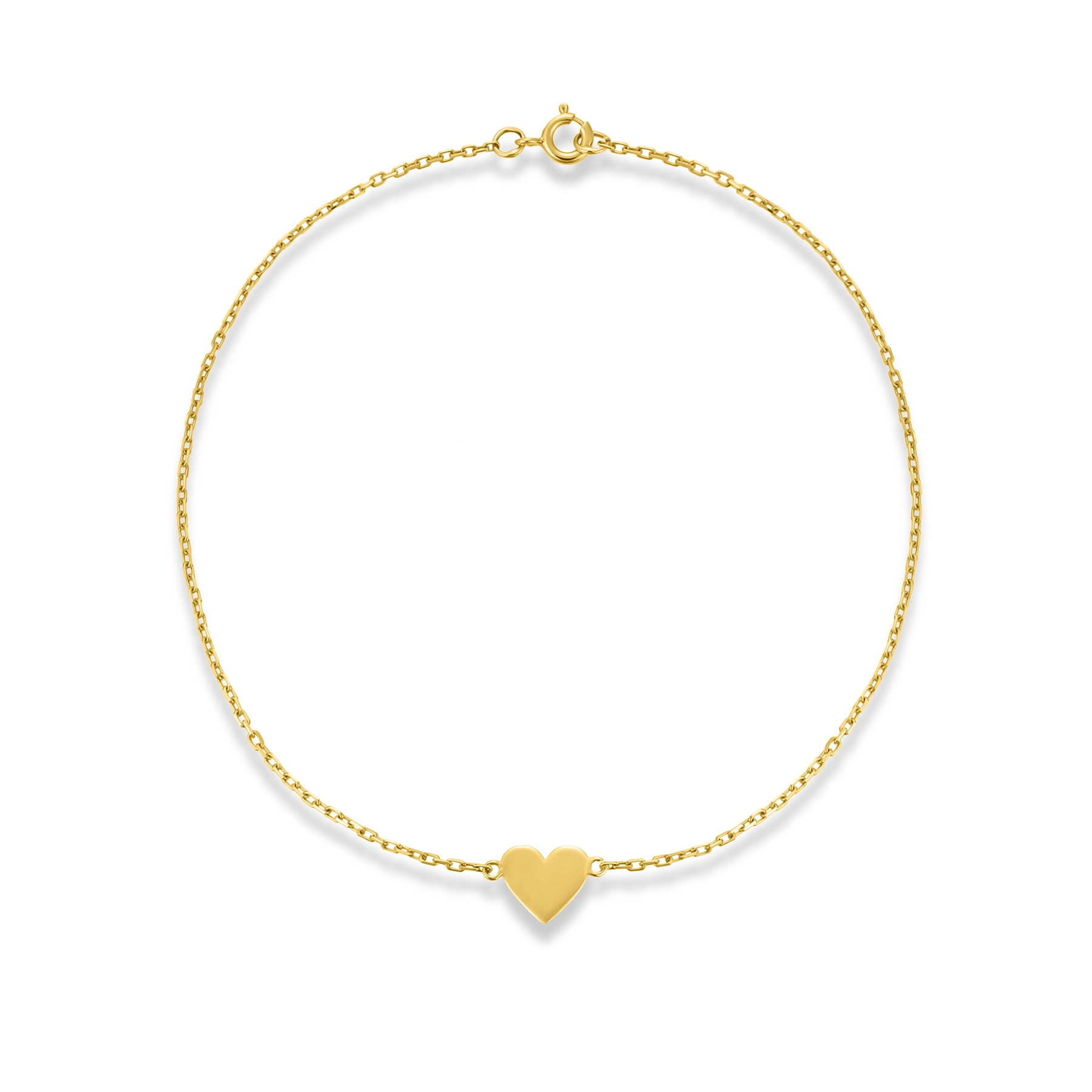 GOLD HEART CHARM ANKLET