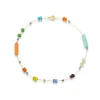 COLOURFUL BEADED GOLD ANKLET