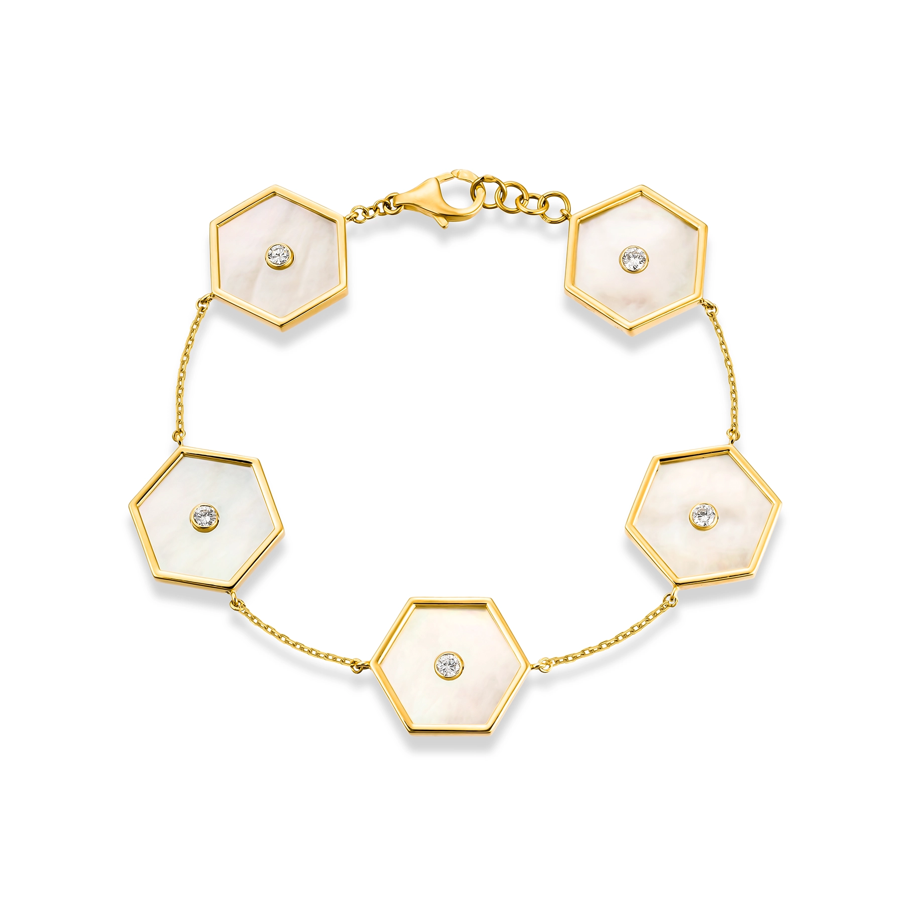 HONEYCOMB MOTHER PEARL BRACELET