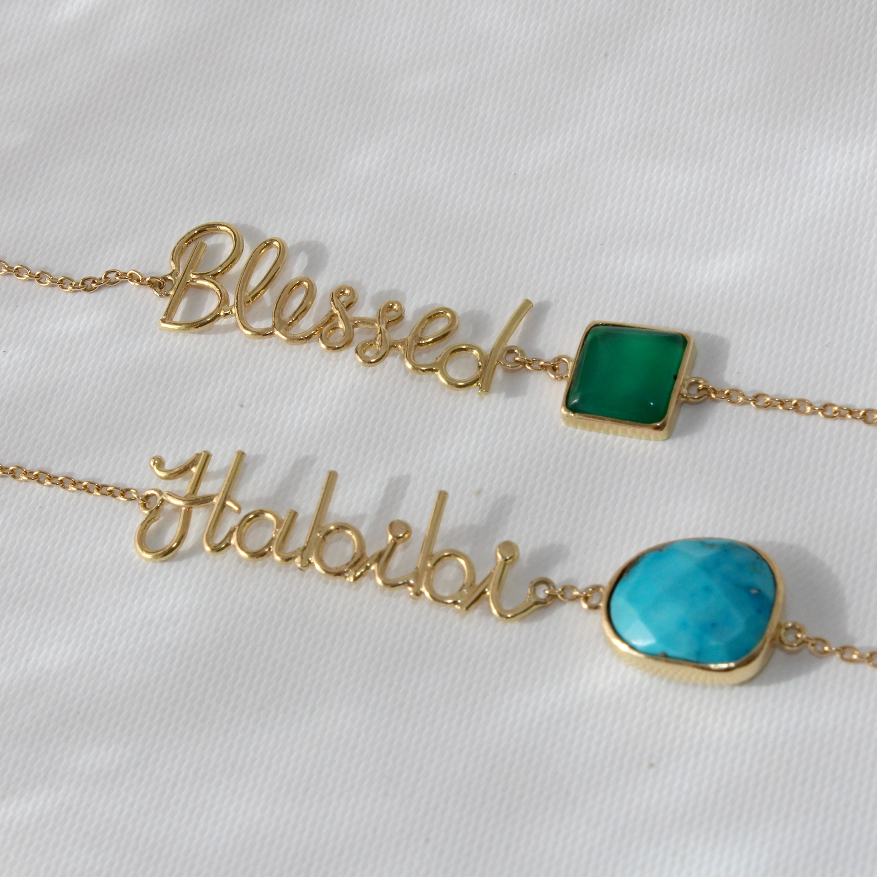 HABIBI CALLIGRAPHY GOLD BRACELET - Image 2