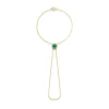Emerald and Diamond Lotus Bracelet