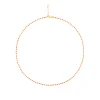 Vibrant Red Enamel Gold Chain