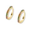 Rainbow Sapphire Gold Hoop