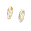 Classic Enamel Gold Hoops
