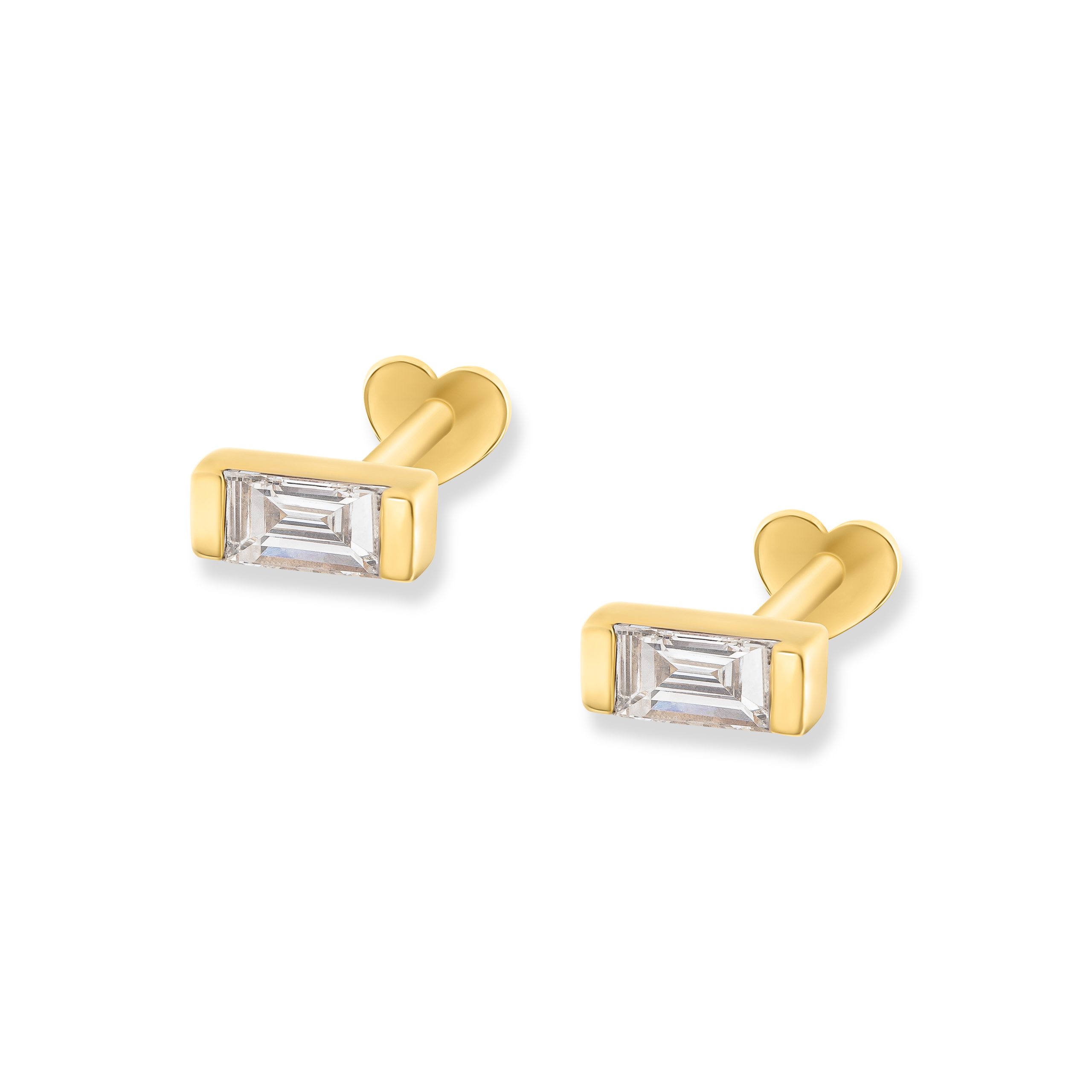 Tiny But Mighty Baguette Diamond Stud