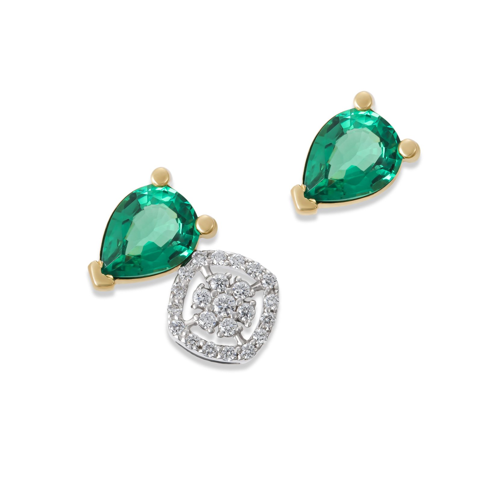 Tourmaline Elegance Diamond Earring - Image 2