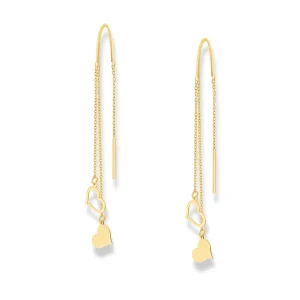 HEART DROP CHAIN EARRING