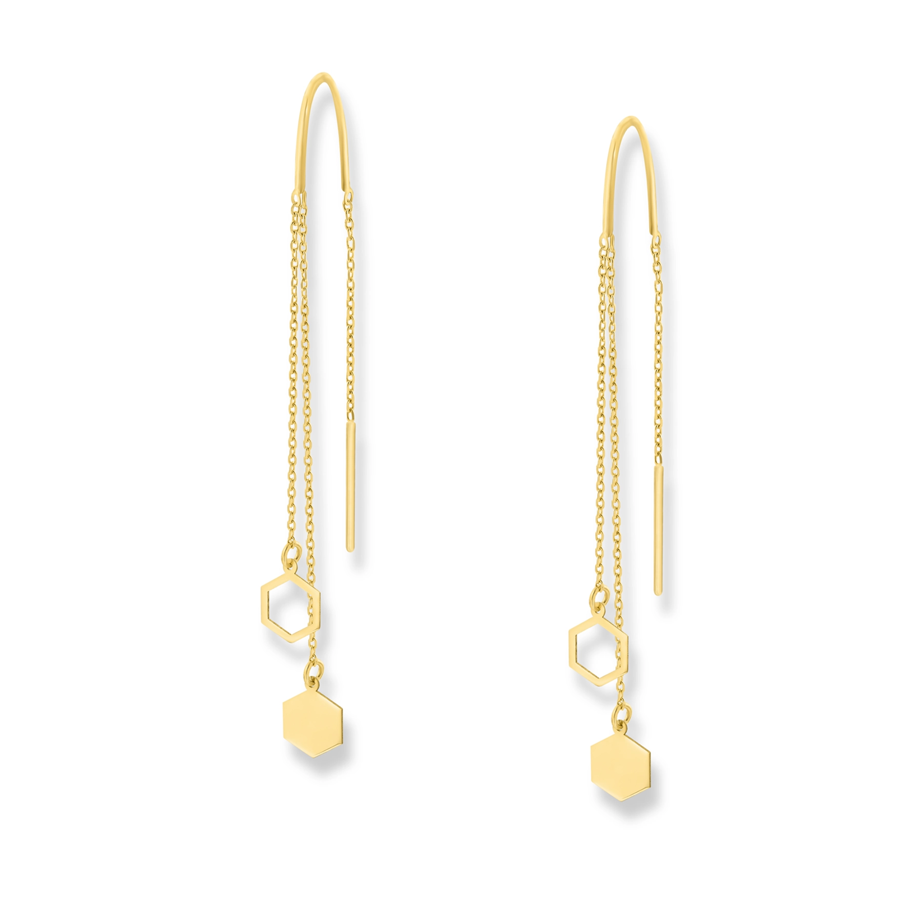 SQUARE DROP CHAIN EARRING