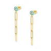 EVIL EYE CHAIN EARRINGS