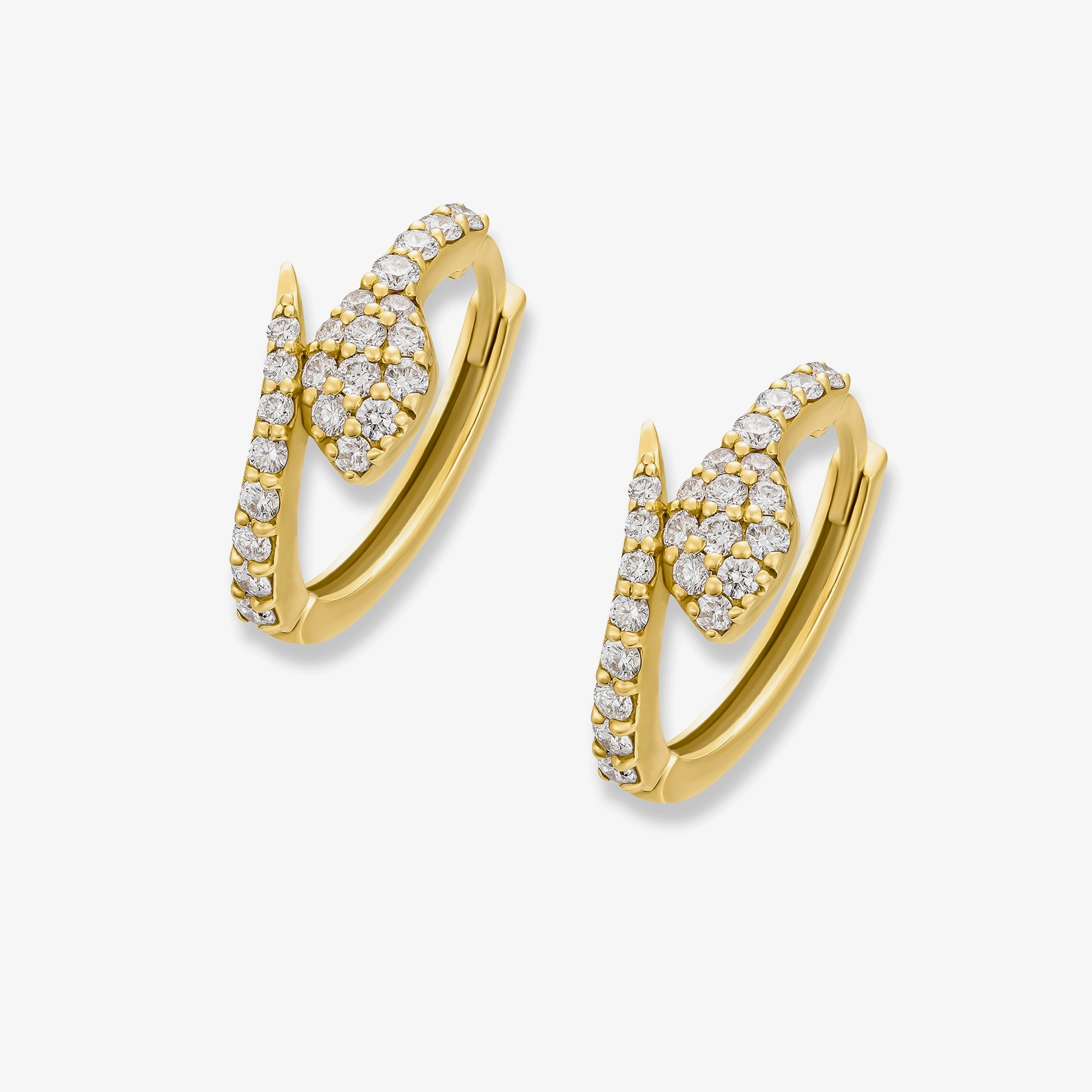 DIAMOND SNAKE HOOP EARRING - Image 2