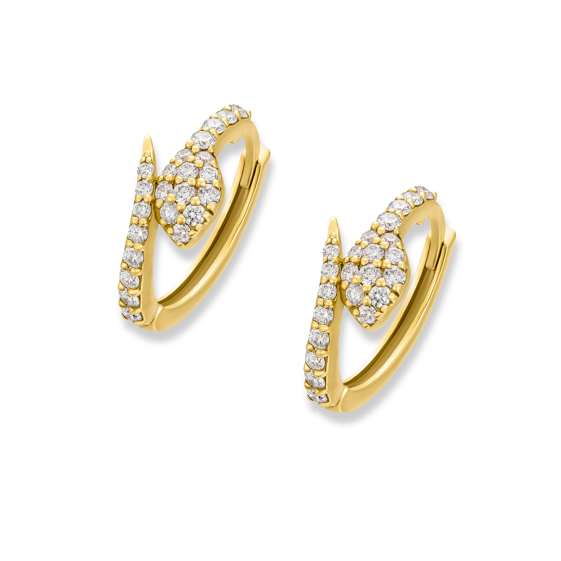 DIAMOND SNAKE HOOP EARRING