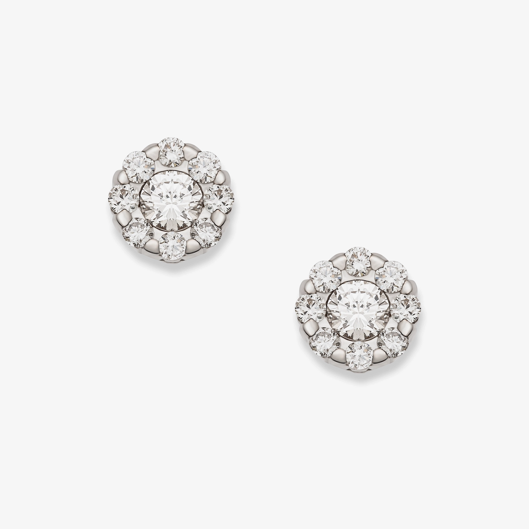 ILLUSION DIAMOND STUD EARRINGS - Image 2