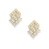 Square Maze Diamond Earrings
