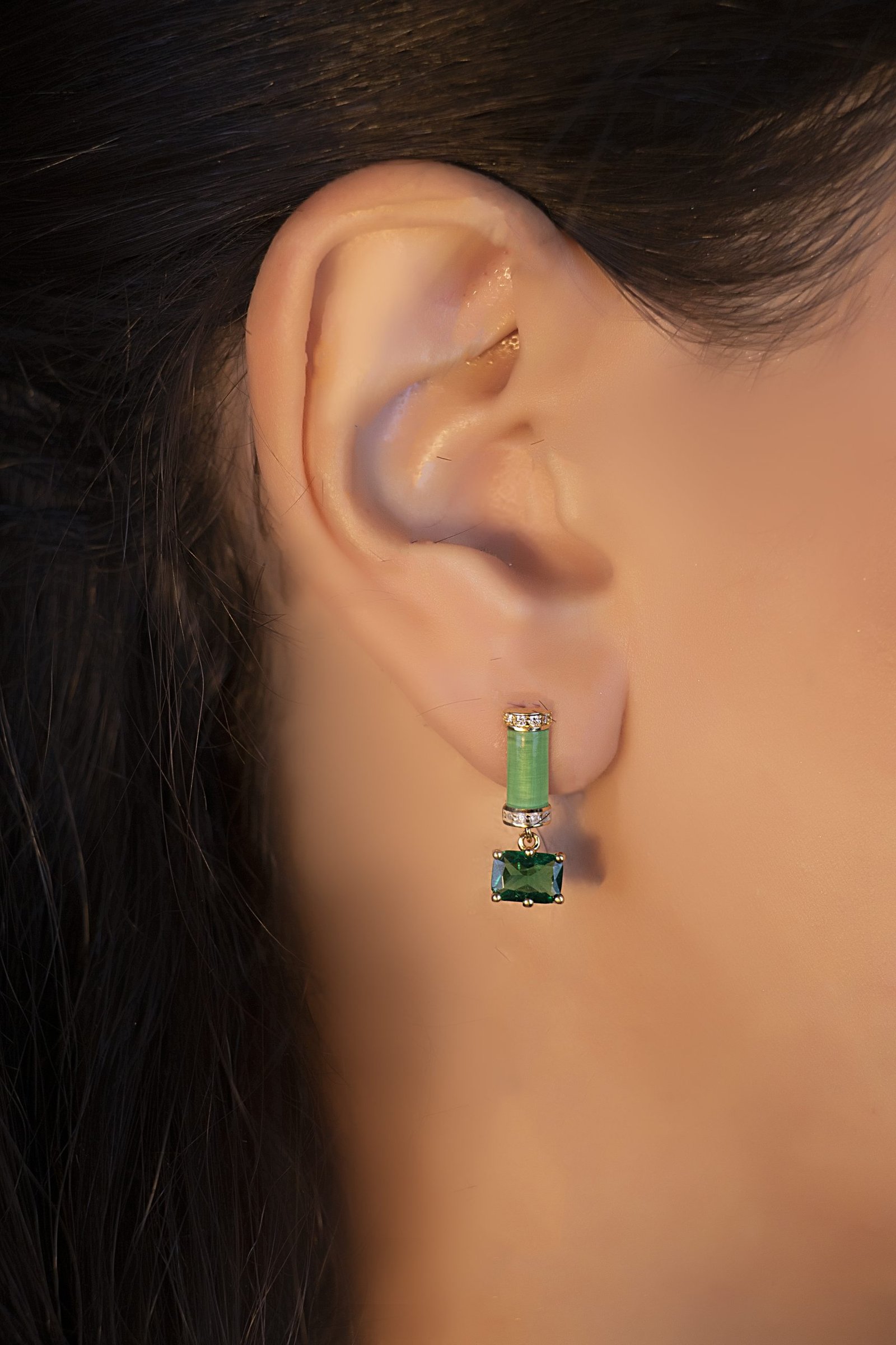 The Green Tourmaline Muse Earrings - Image 2