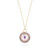Amethyst & Diamond Necklace