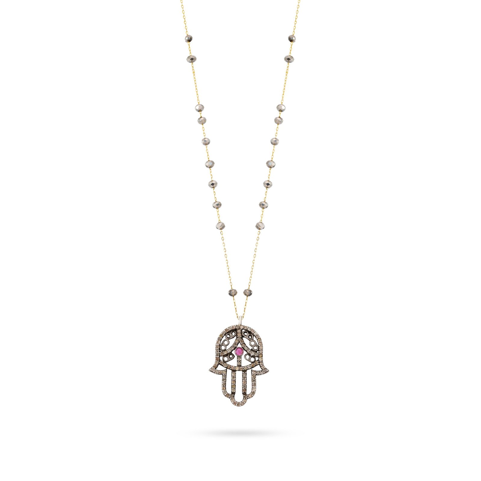 FATIMA HAND LONG NECKLACE