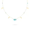 BLUE OPAL EVIL EYE NECKLACE