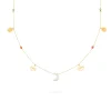 MOON EMBELLISHED GOLD PENDANT