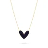 BLUE ENAMEL HEART NECKLACE