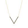 BLACK TOPAZ ROSE GOLD NECKLACE