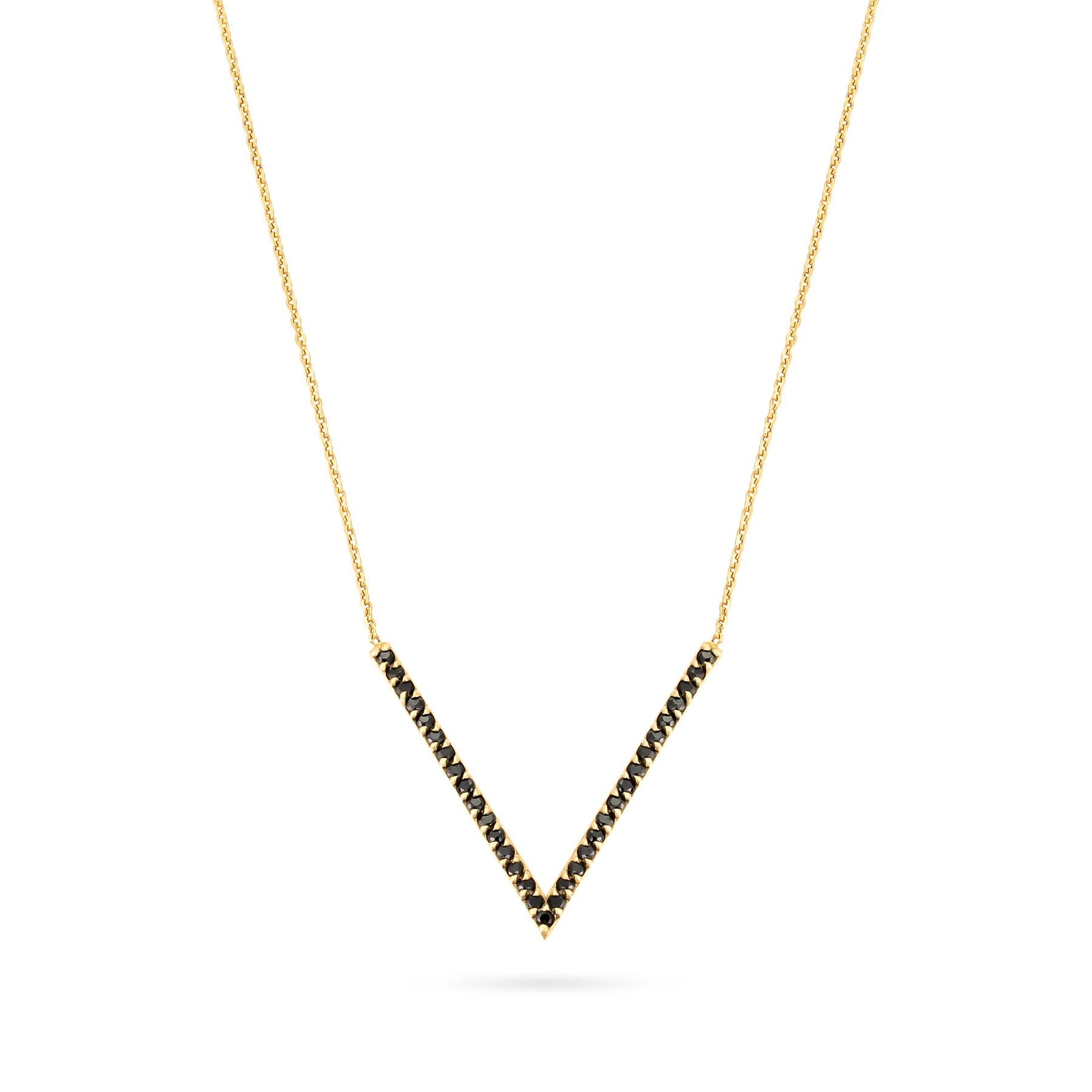 BLACK TOPAZ ROSE GOLD NECKLACE