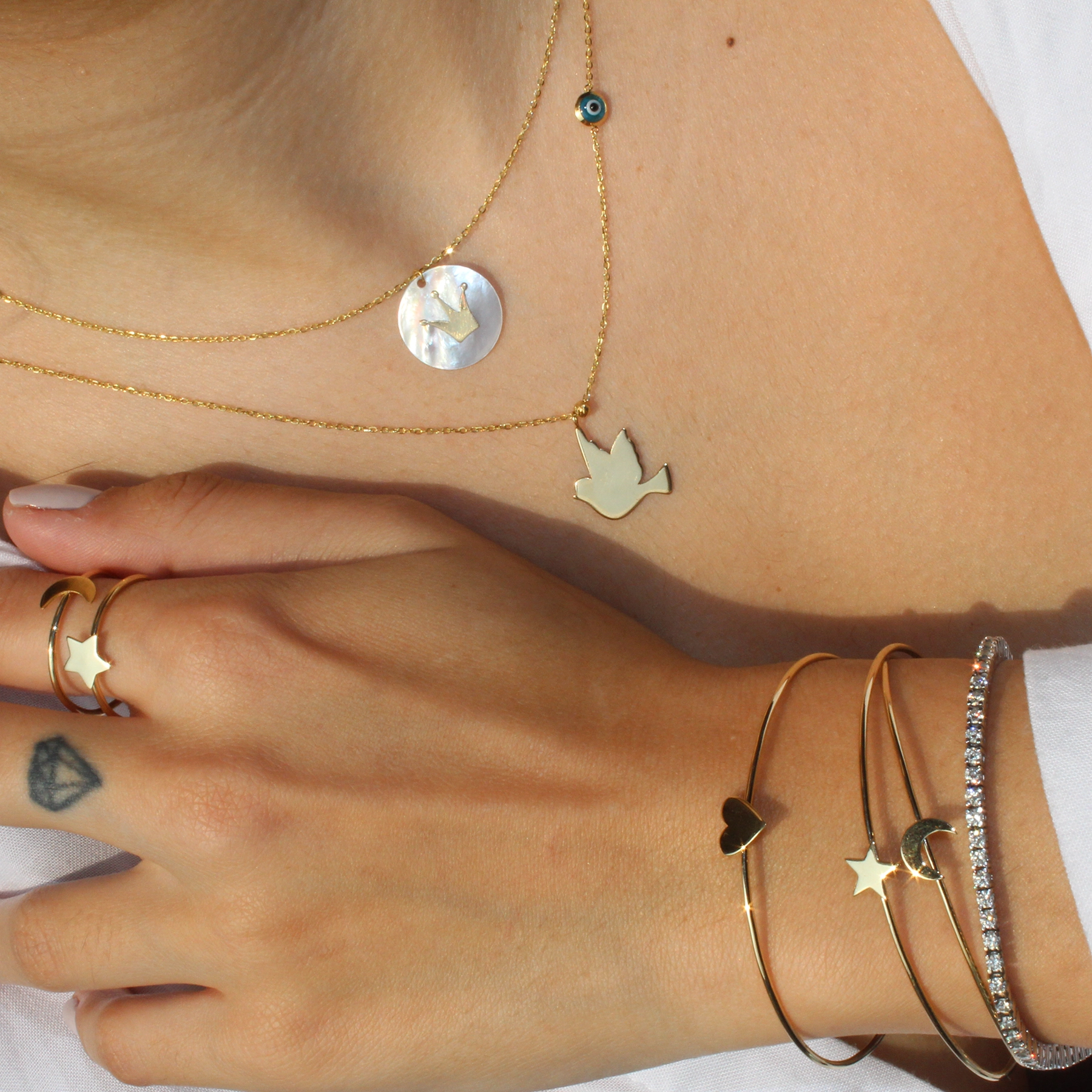 FREE BIRD GOLD NECKLACE - Image 2
