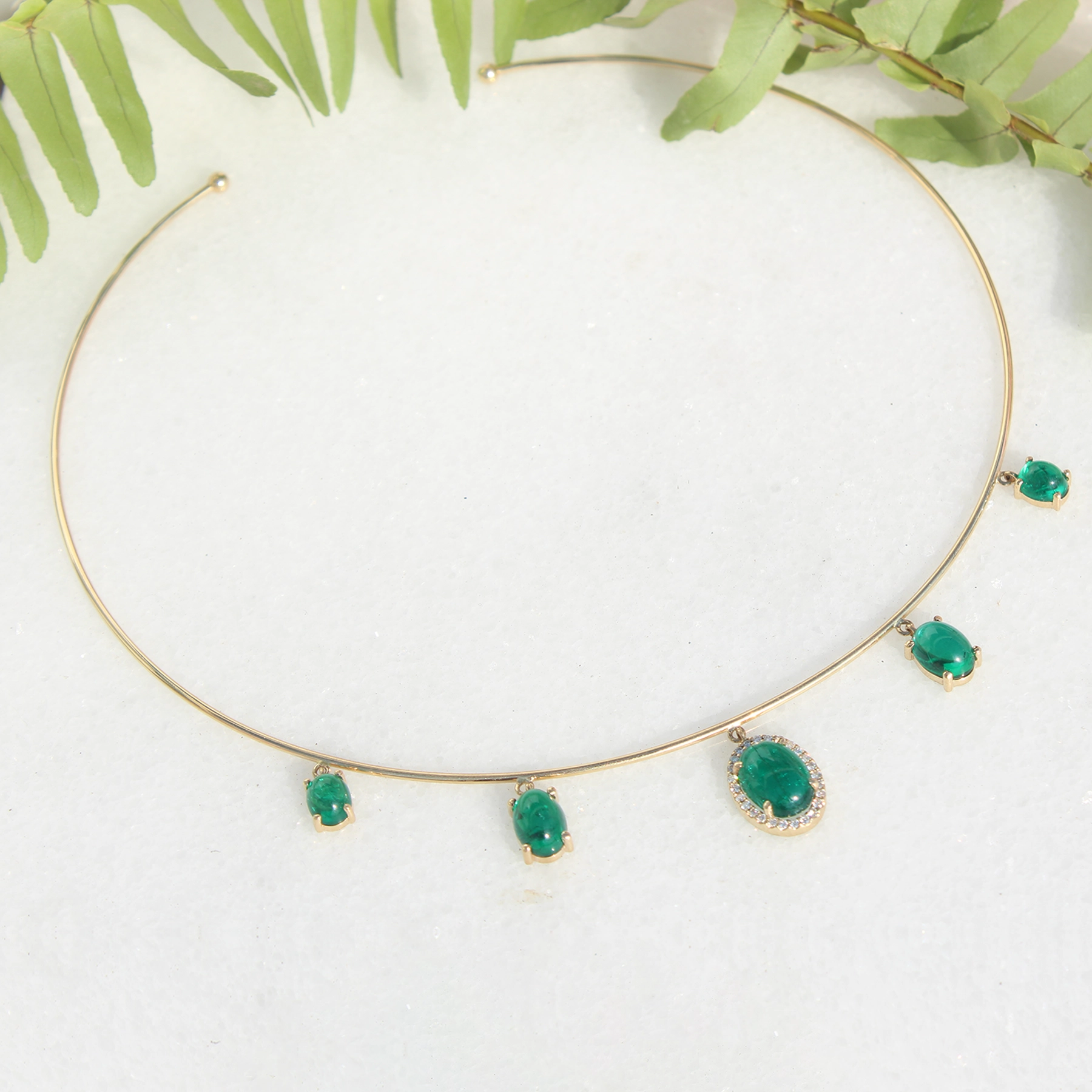 DIAMOND EMERALD CHOKER - Image 3