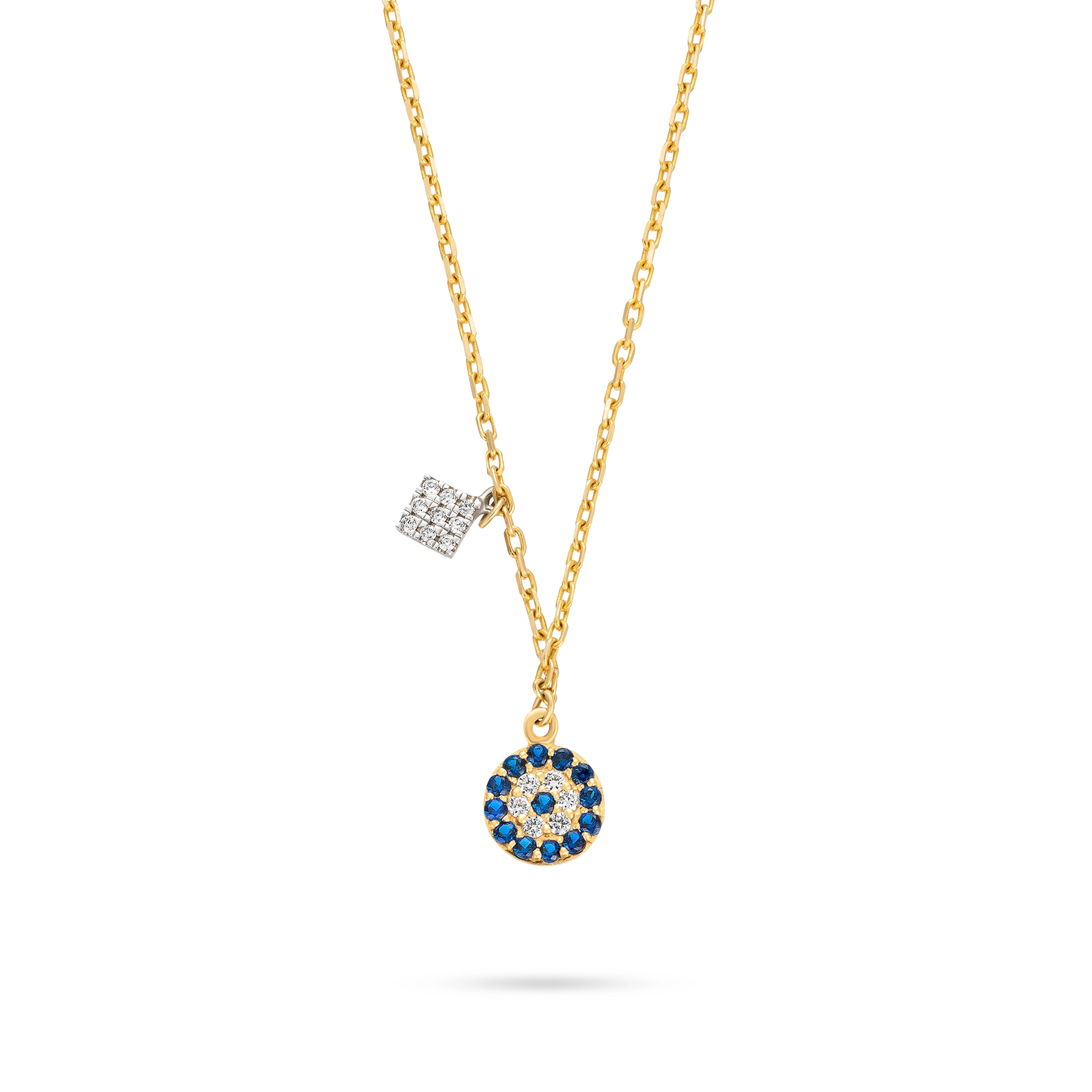SAPPHIRE EVIL EYE NECKLACE