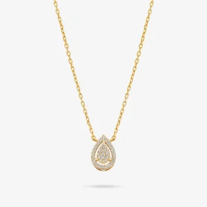 Alternative view of Pear Shaped Diamond Necklace