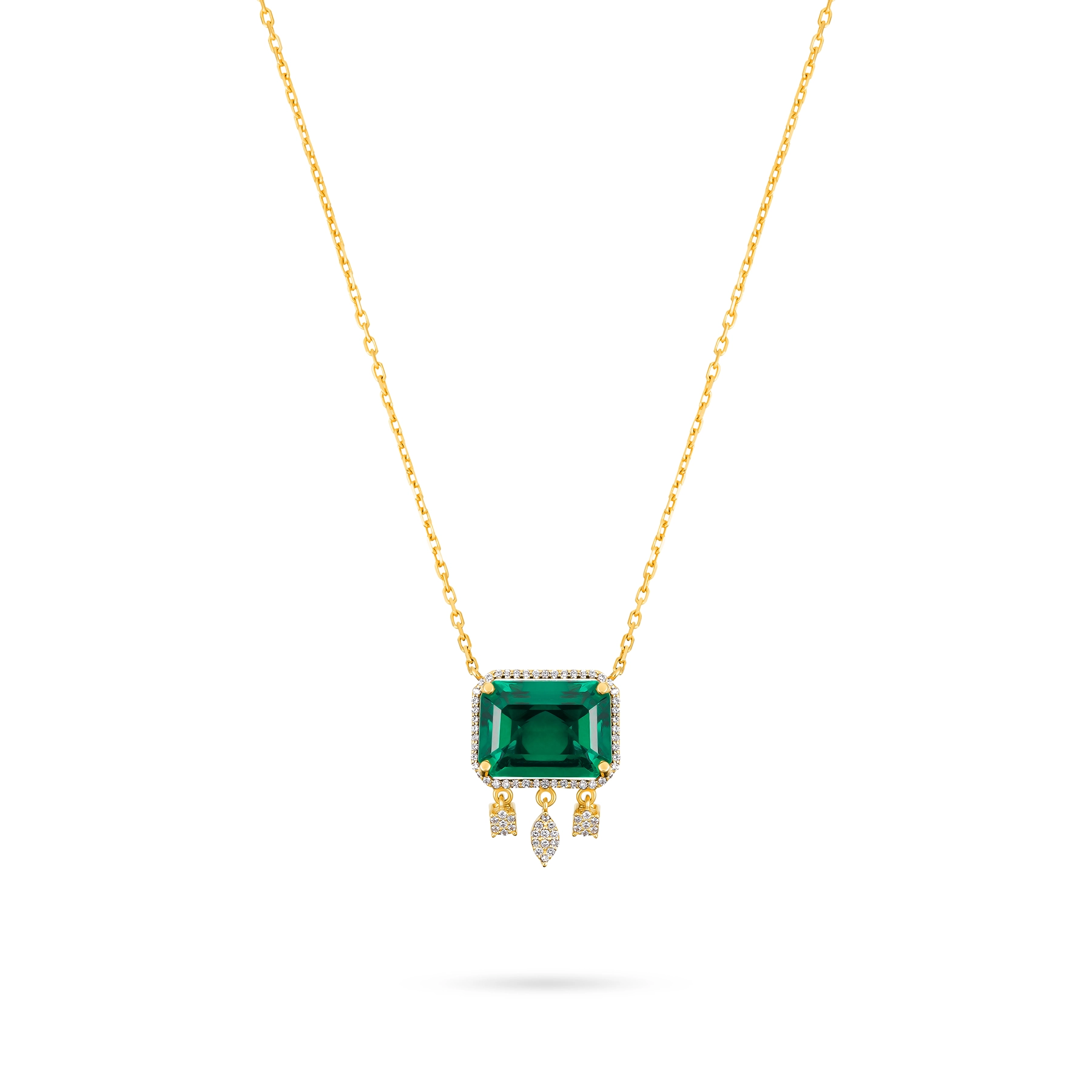 GREEN GARNET DIAMOND NECKLACE